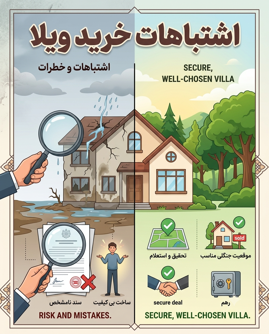 ۱۰ اشتباه رایج هنگام خرید ویلا در شمال/ضرر میلیاردی