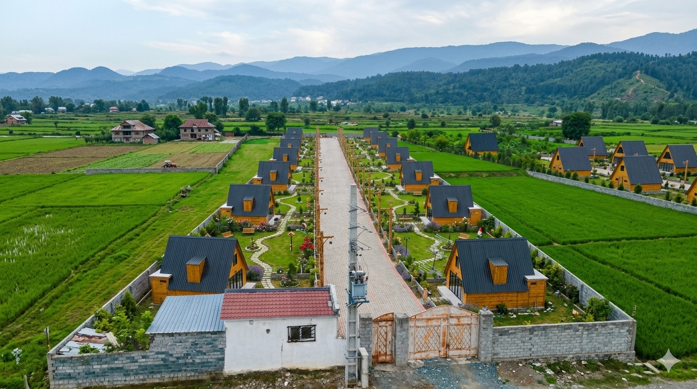 آدریان 4 زمین 208 متری قابل ساخت ویلا سوئیسی